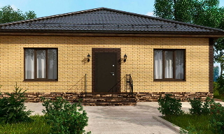 Проекты одноэтажных домов из кирпича | Строй-Снг - Саяногорск от 3620 рублей
