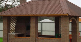 Беседка из кирпича под ключ в Саяногорске цена от 3206 рублей - Строй-Снг